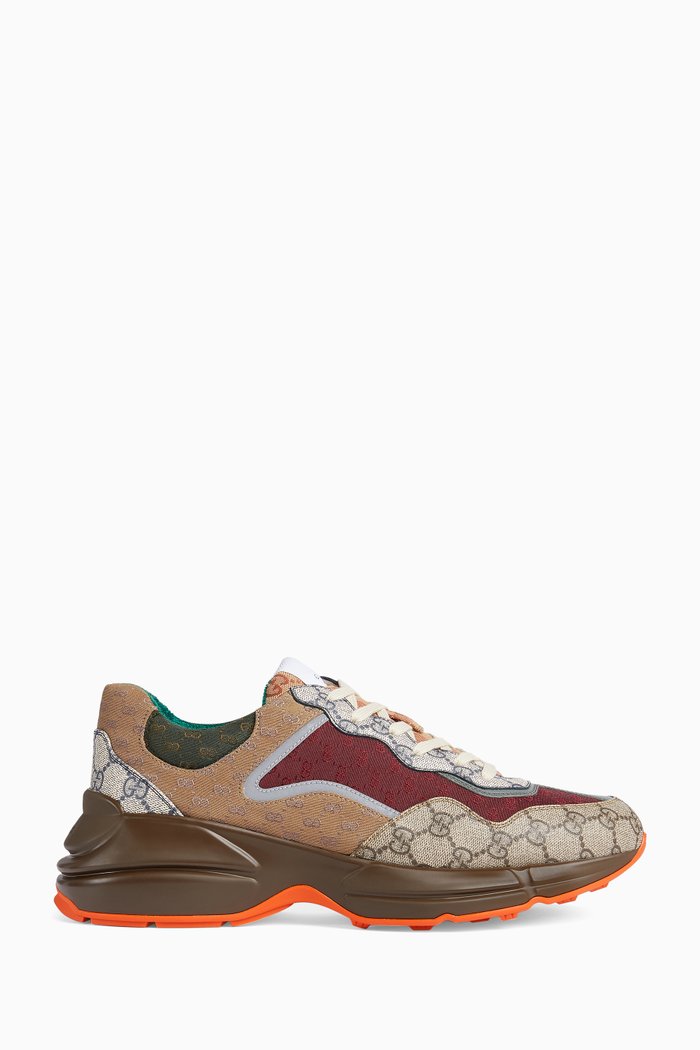 

Rhyton Logo Sneakers in GG Supreme Canvas, Multicolour