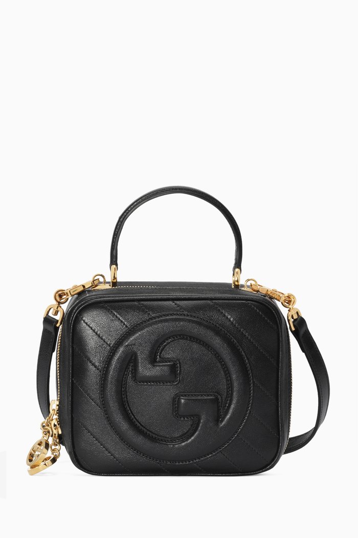 

Blondie Top-handle Bag in Leather, Black
