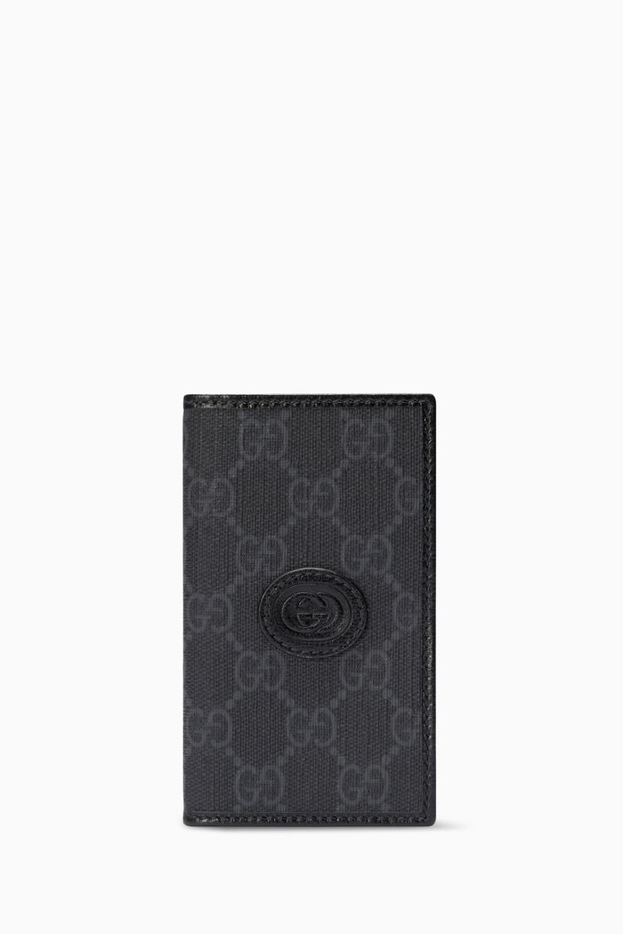 

Logo Wallet in GG Supereme Canvas, Black