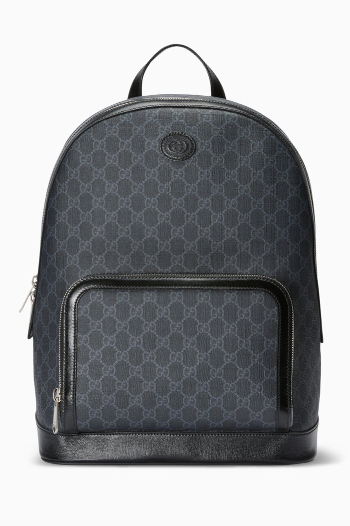 

Interlocking G Backpack in GG Supreme Canvas, Black