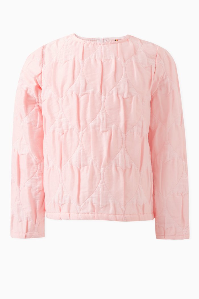 Heart-detail Top in Polyester, Pink