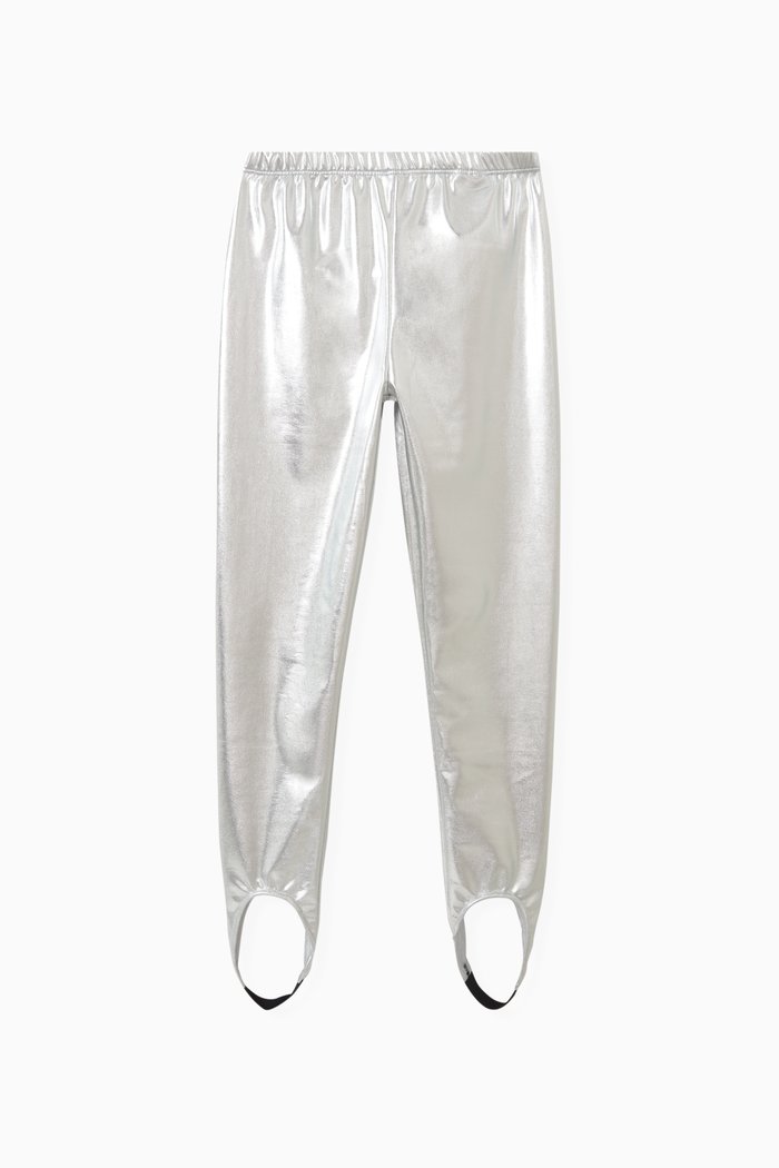 

Stirrup Leggings in Laminated-jersey, Silver