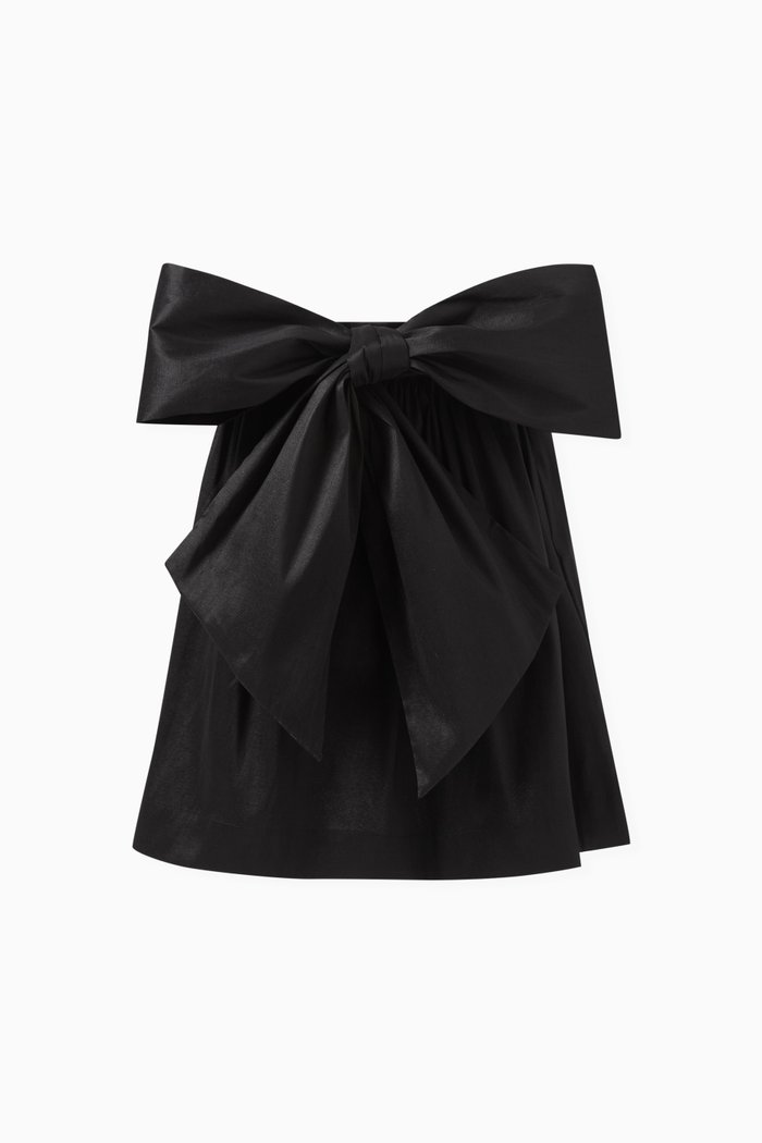 

Bow-detail Skirt in Taffeta, Black