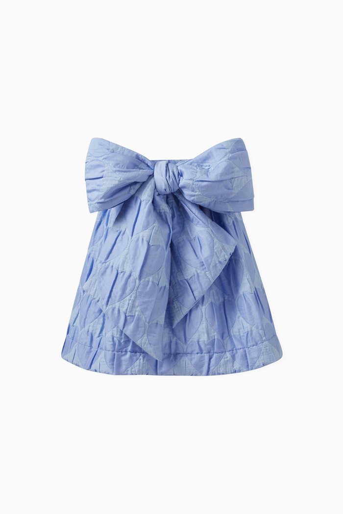 Bow-detail Quilted Skirt, Purple