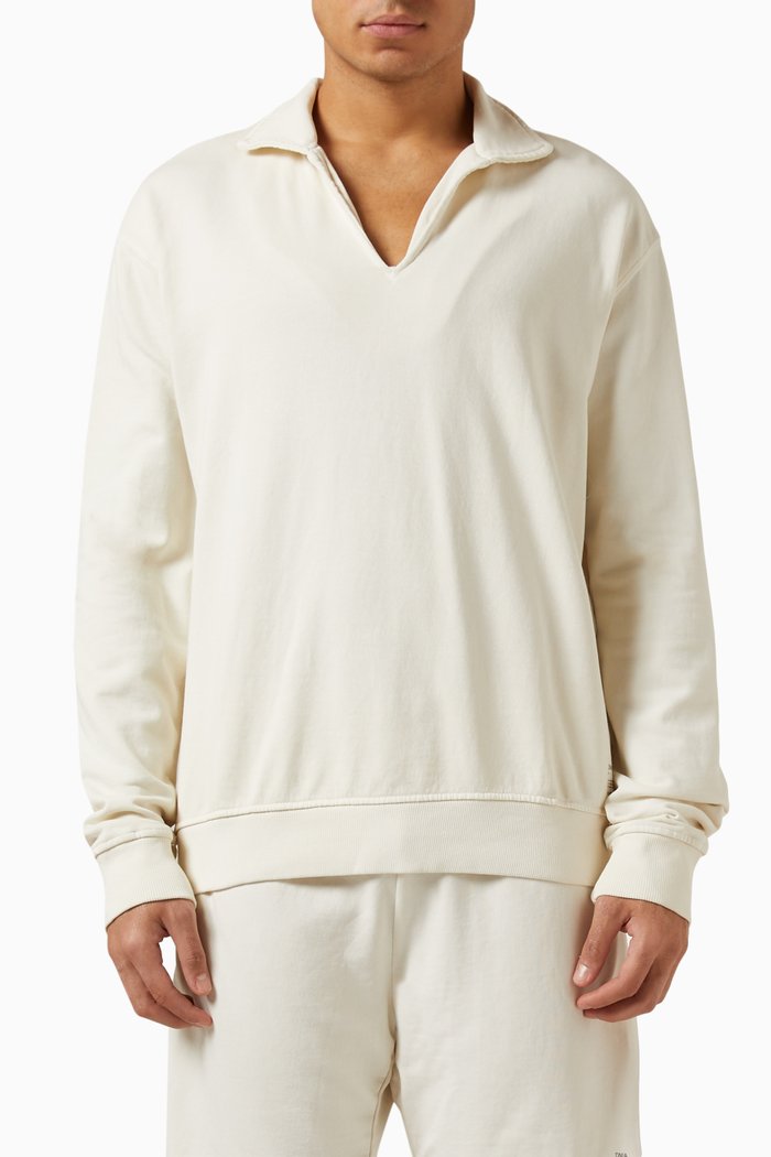 

Garment-dyed Sweatshirt in Terry, Neutral