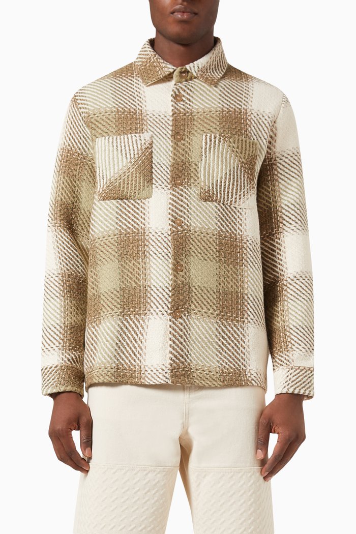 

Whiting Checked Overshirt in Recycled Cotton-blend, Multicolour