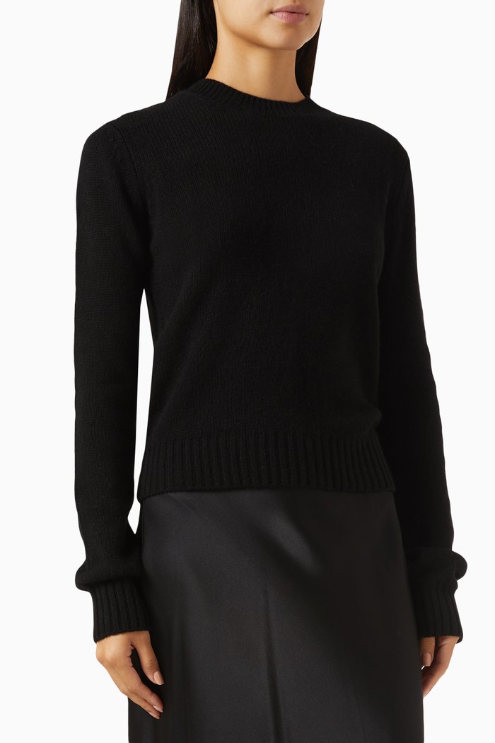 

Crewneck Sweater in Cashmere, Black