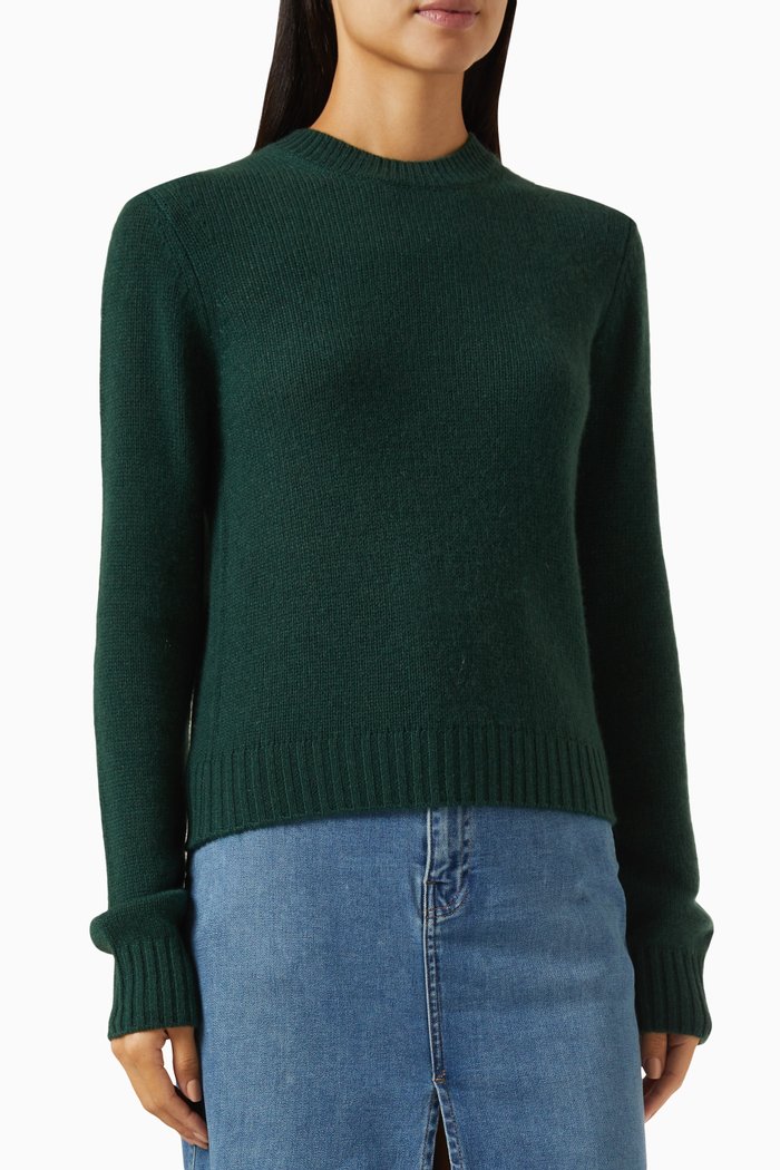 

Crewneck Sweater in Cashmere, Green