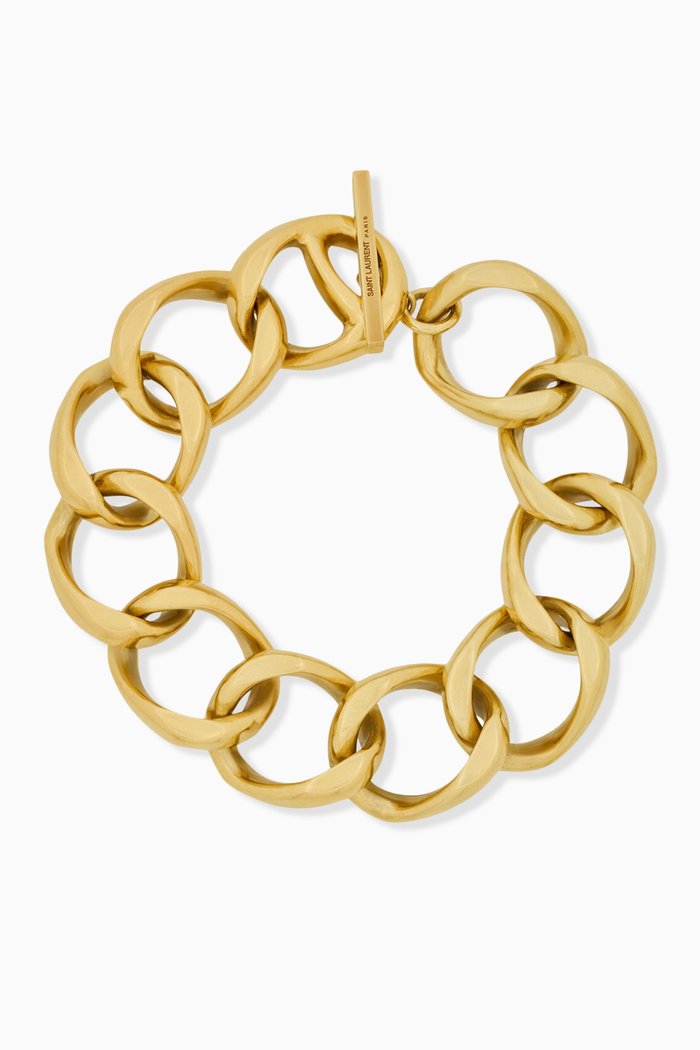 

Large Chain Bracelet in Metal, Gold