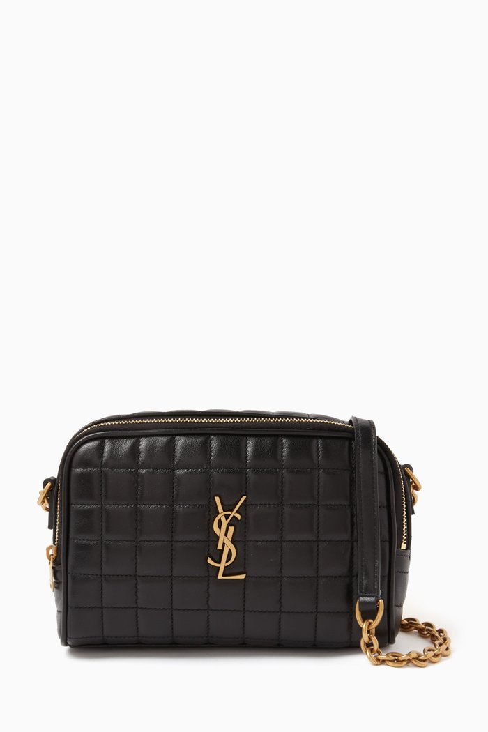 

Mini Cassandre Matelassé Camera Bag in Lambskin, Black