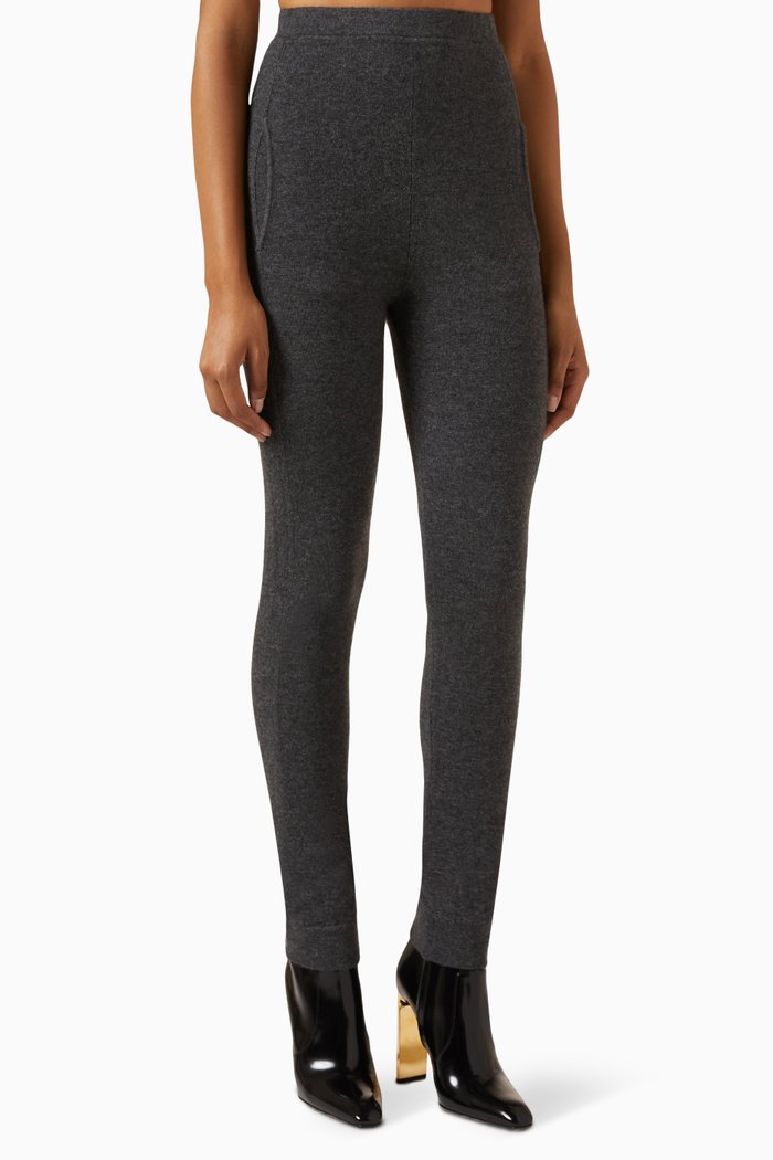 

High-waisted Leggings in Cashmere, Grey