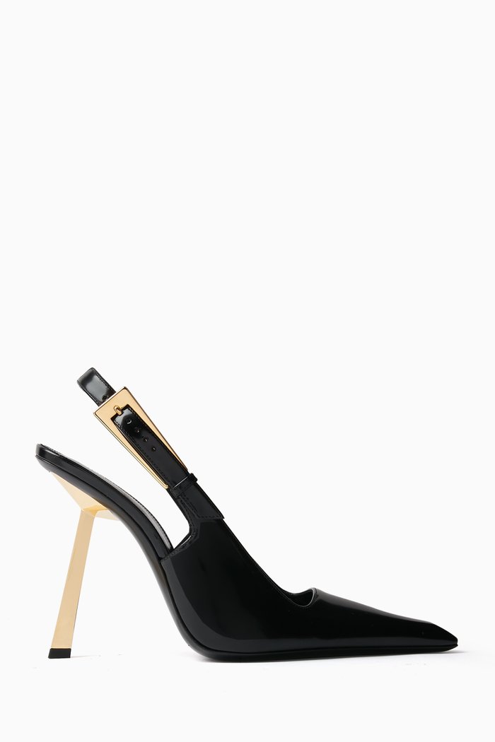 

Lee Slingback Pumps in Patent Leather, Black