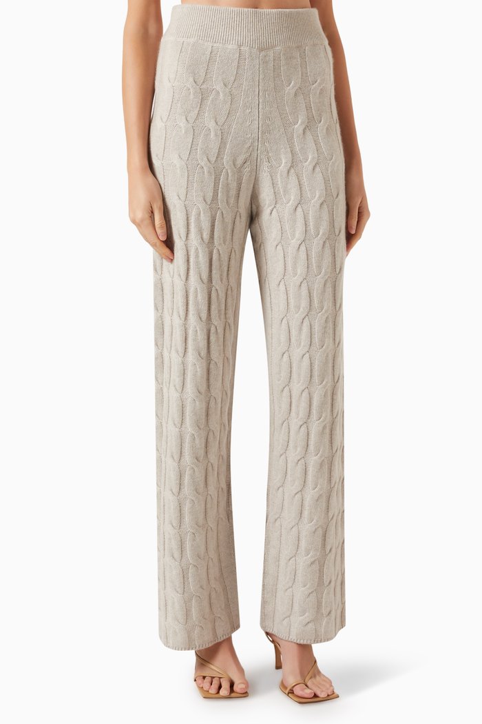 Trevise Pants in Organic Cashmere, Neutral
