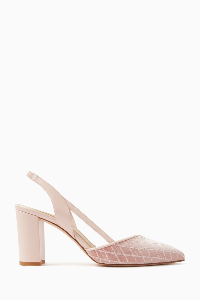

Crepida Fionda Rhombi Pumps in Leather, Pink