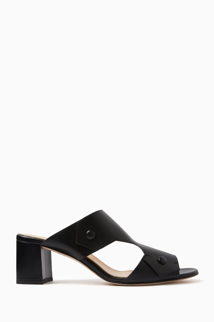 

Agnesa 40 Mule Sandals in Leather, Black