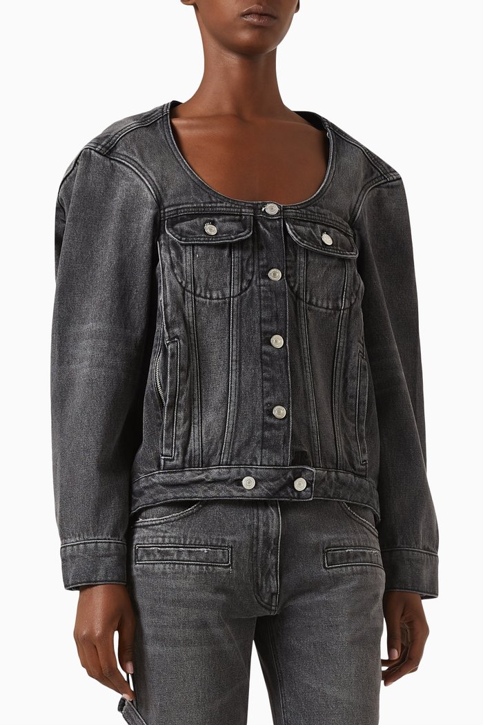 

Cocoon Stonewashed Jacket in Denim, Grey