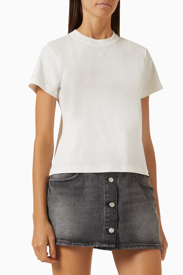 

Logo-embroidered T-shirt in Cotton -jersey, White