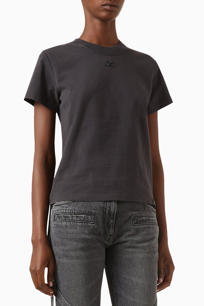 

Straight AC T-shirt in Cotton-jersey, Grey
