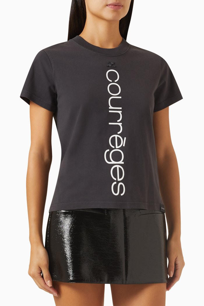 

Straight AC Stonewashed T-shirt in Cotton-jersey, Grey