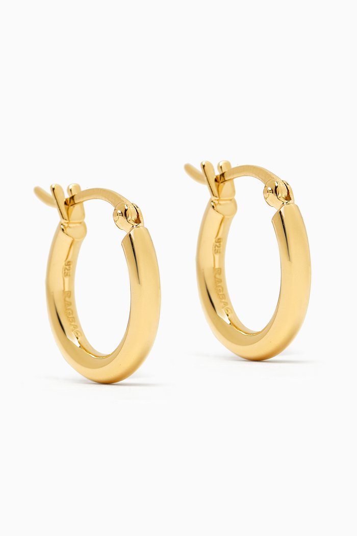 

Small Hoop Earrings in 18kt Gold-plated Sterling Silver, Yellow