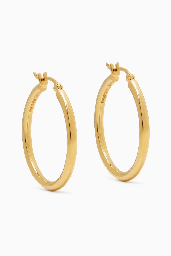 

Classic Hoop Earrings in 18kt Gold-plated Sterling Silver, Yellow