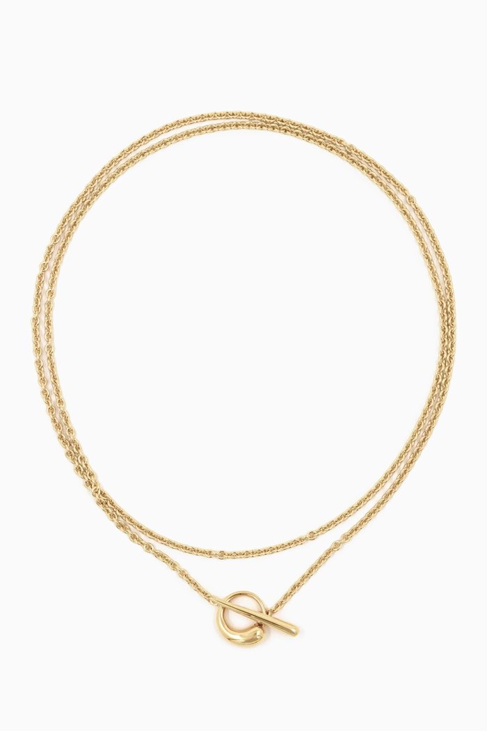 

Oculus Double Necklace in 18kt Yellow Gold plated Brass