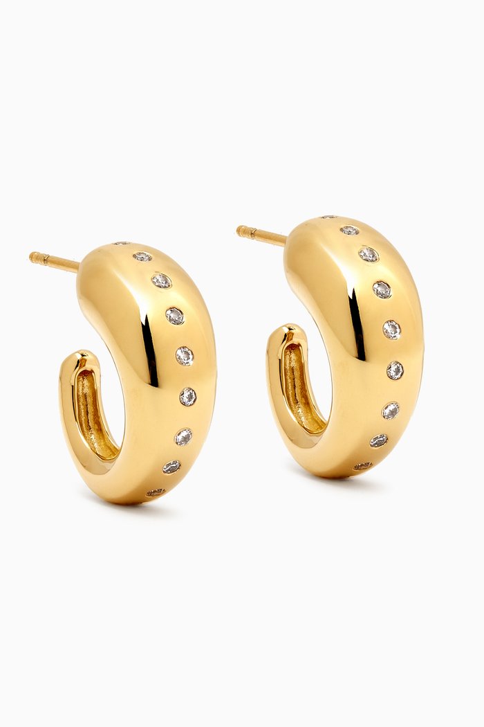 

Oculus Hoop Earrings in 18kt Gold-plated Sterling Silver, Yellow