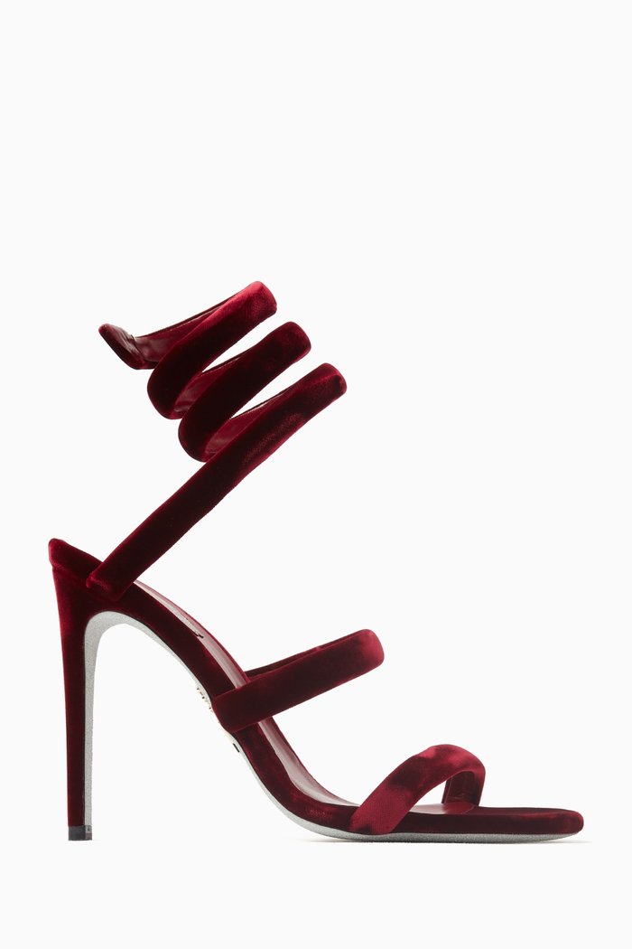 

Cleo 105 Sandals in Velvet, Red