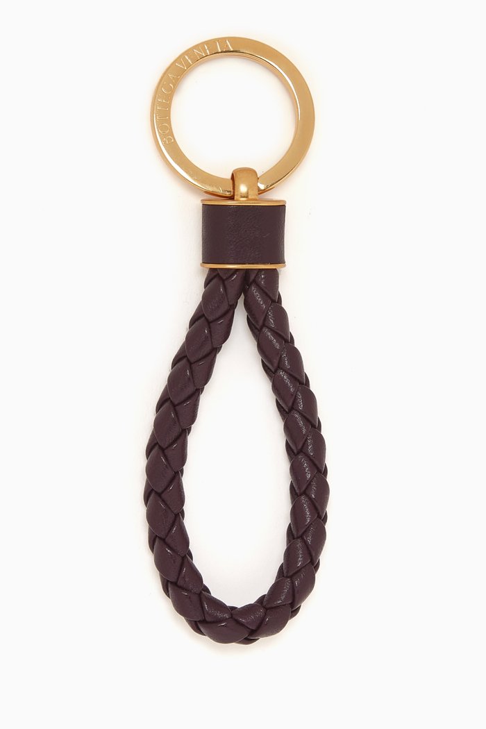 

Key Ring in Intrecciato Nappa, Purple