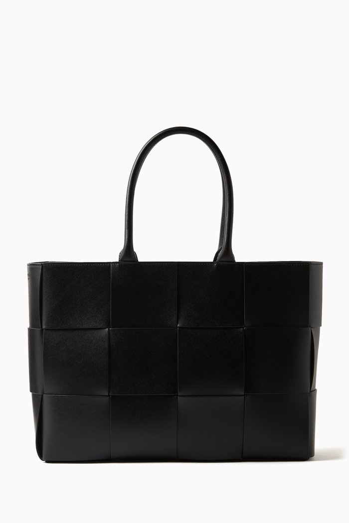 

Medium Arco Tote Bag in Leather, Black