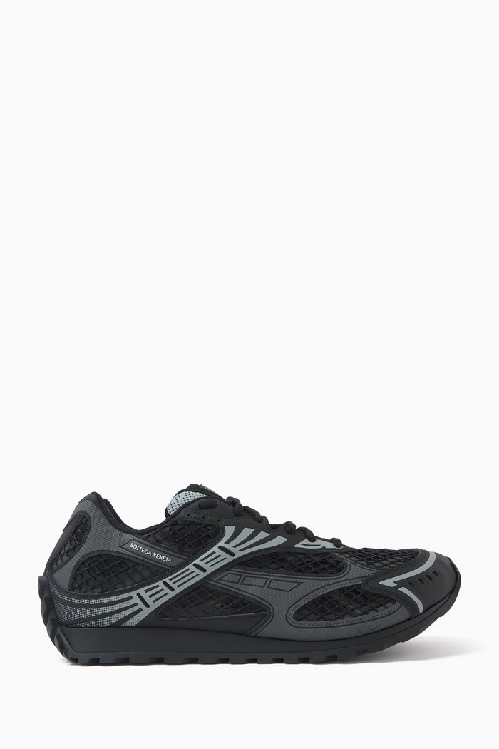 Orbit Sneakers in Technical Fishnet, Black