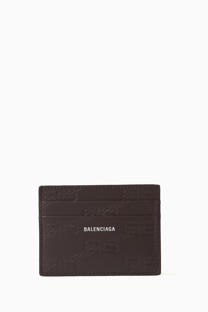 Logo Cardholder in Leather, Black