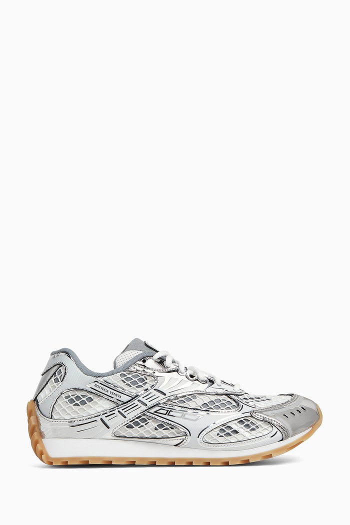 

Orbit Sneakers in Technical Fishnet, Silver