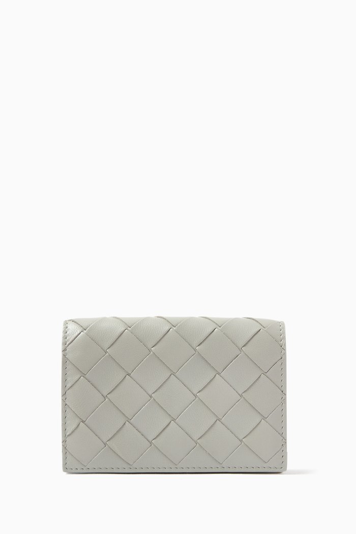 

Card Case in Intrecciato Nappa, Grey