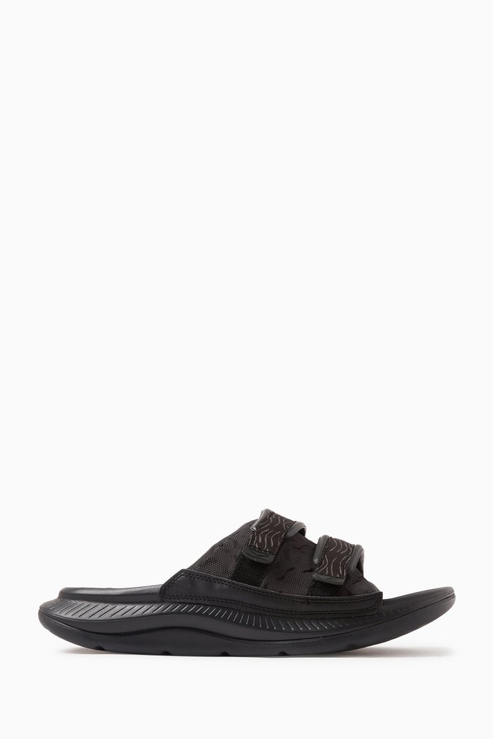 Ora Luxe Slides in Ariaprene® Canopy, Black