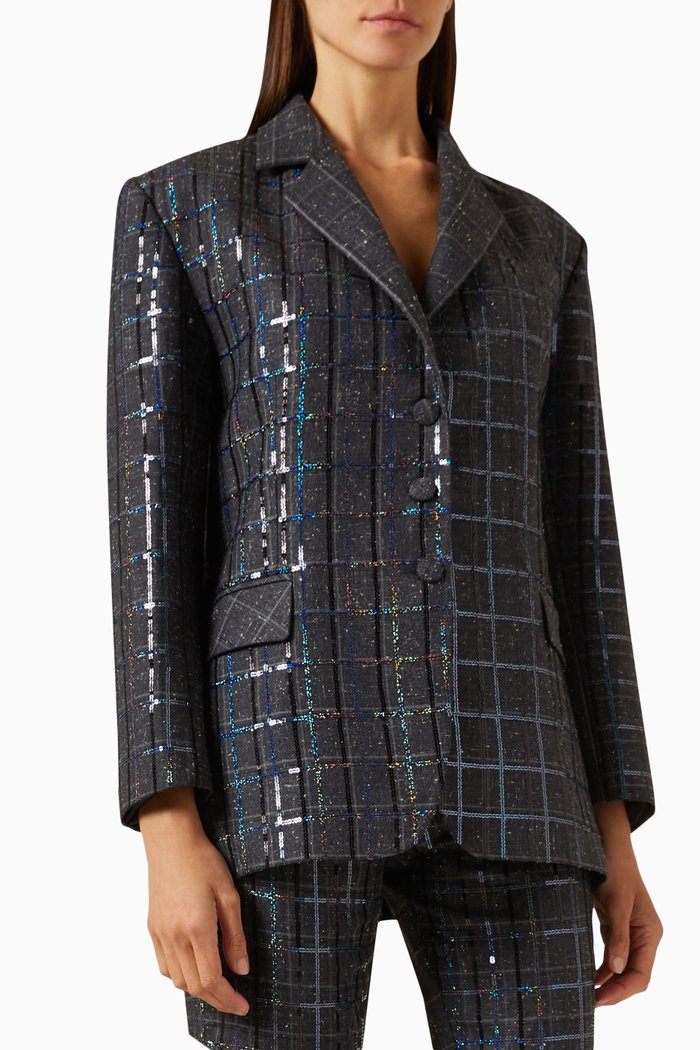 Antrasit Sequin-embellished Blazer, Grey