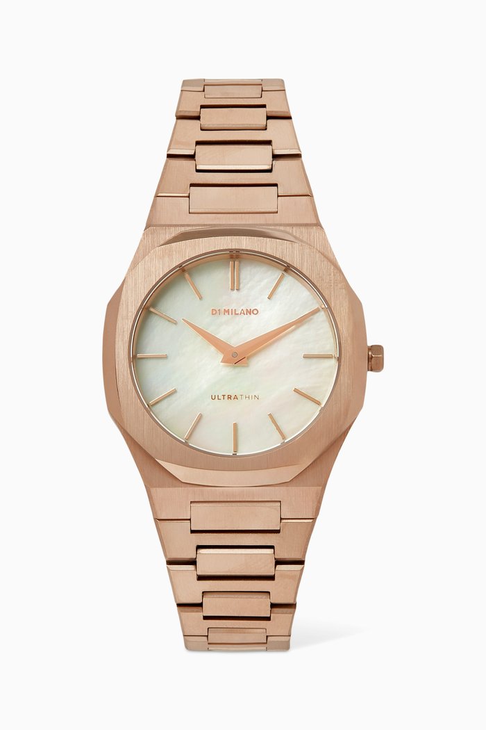 

Ultra Thin Stainless Steel Watch, 34mm, Gold
