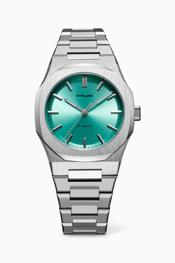 

Ultra Thin Bracelet Quartz Stainless Steel Watch, 36mm, Blue