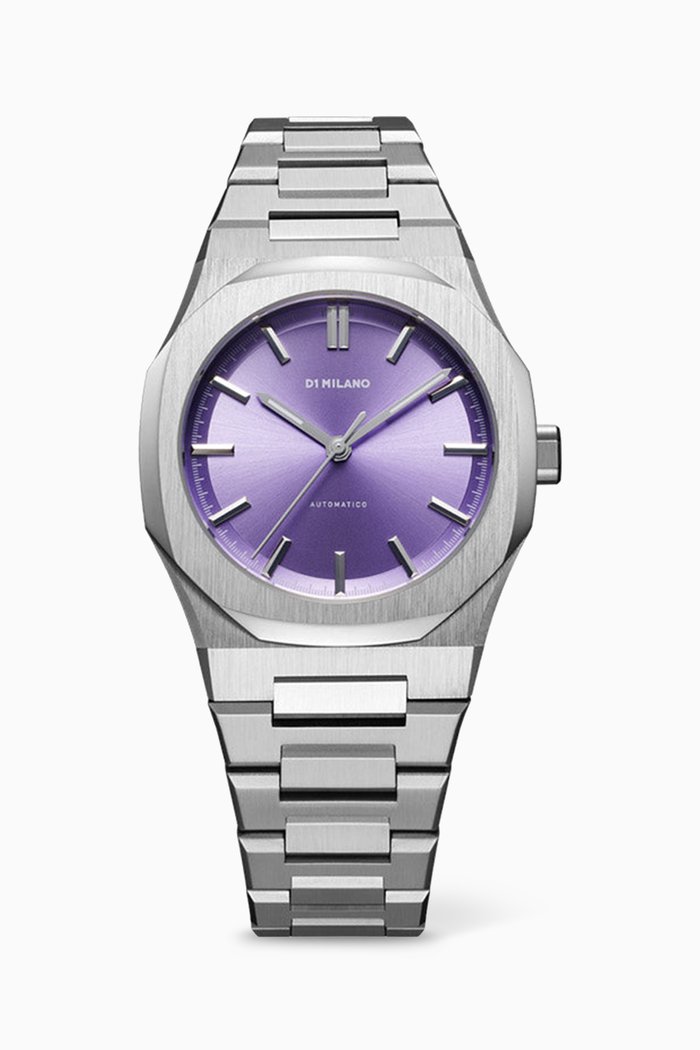 

Ultra Thin Bracelet Quartz Stainless Steel Watch, 36mm, Purple