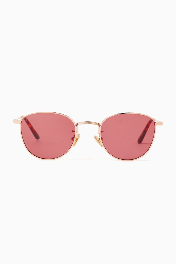 

Jaywalk Cat-eye Sunglasses in Metal, Pink