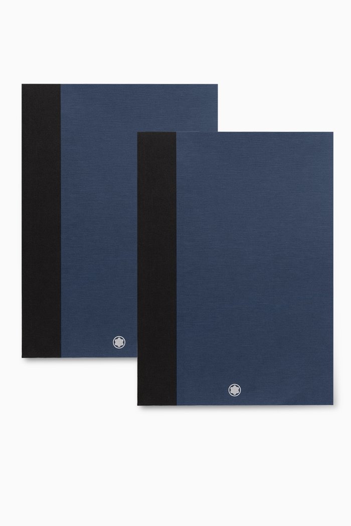 

Two Montblanc 146 Fine Stationery Notebooks, Blue