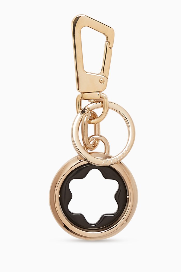 

Meisterstück Spinning Emblem Key Fob in Steel, Gold