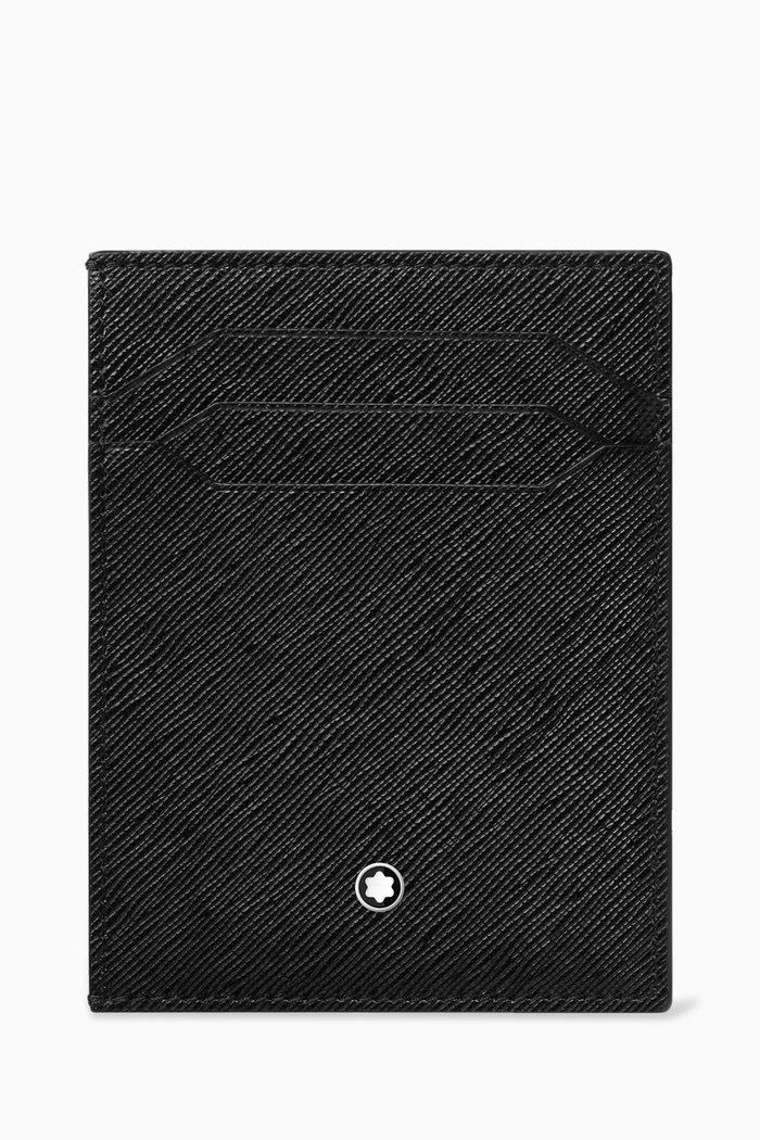

Sartorial 4cc Card Holder in Leather, Black