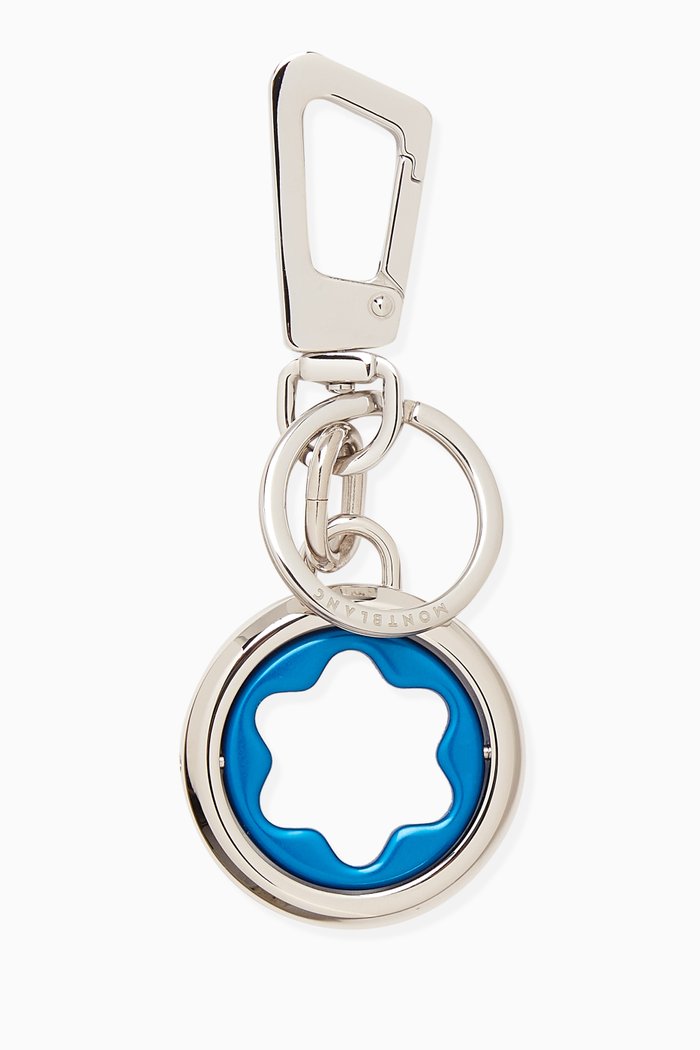 

Meisterstück Spinning Emblem Key Fob in Steel, Silver