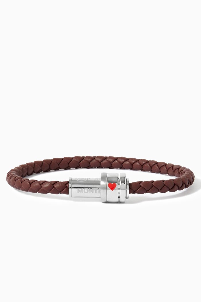 

Meisterstück Tribute Bracelet in Woven Leather, Burgundy