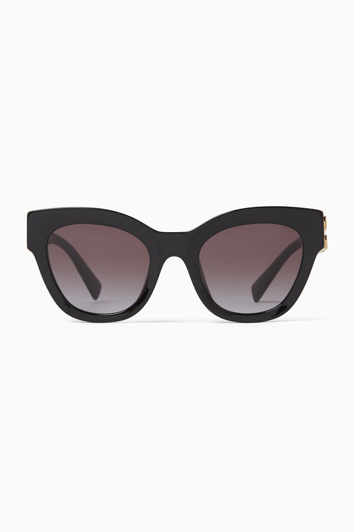 

Cat-eye Sunglasses in Acetate, Black
