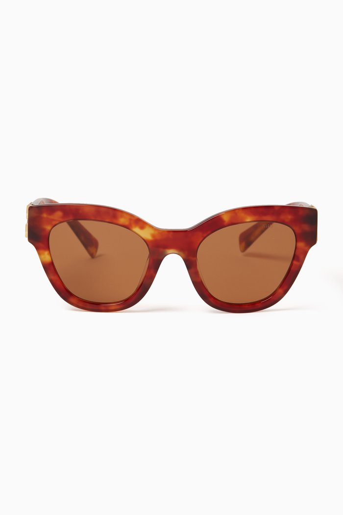 

Cat-eye Sunglasses in Acetate, Brown