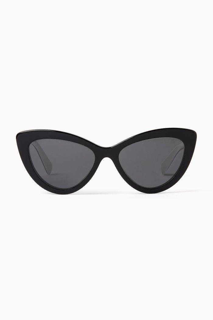 

Cat-eye Sunglasses in Acetate, Black