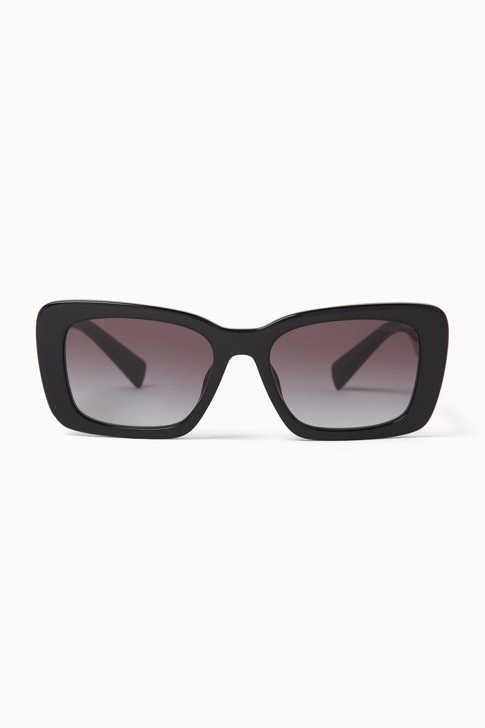 

Rectangle Sunglasses in Acetate, Grey