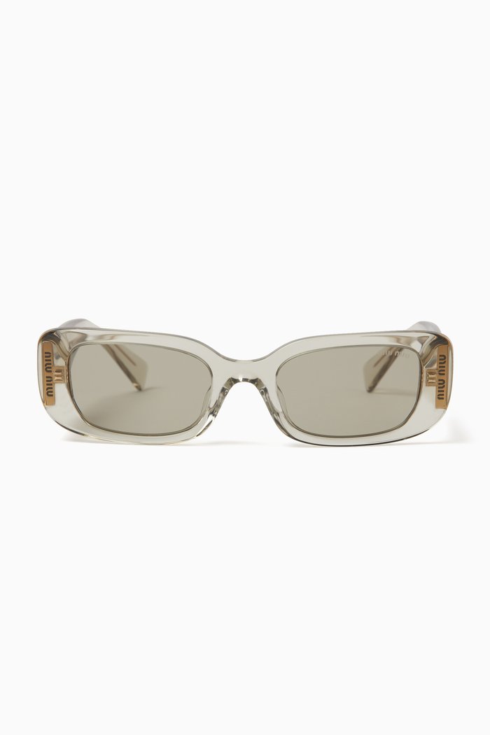 

Rectangle Sunglasses in Acetate, Grey